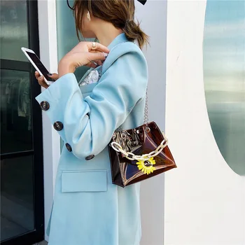 

2020 new female bag summer printed small jelly PVC Korean version of large-capacity shoulder bag shoulder bag fashion wild