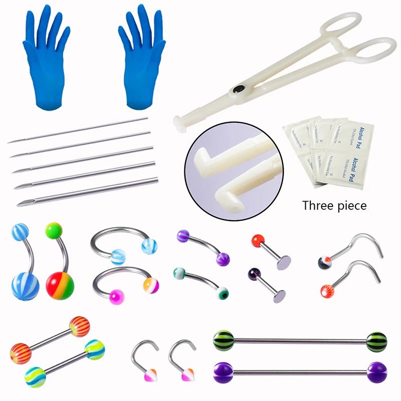 Belly Button Piercing Needle And Clamp