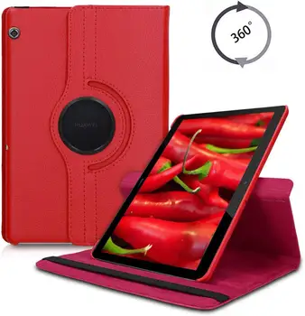 

360 Degree Rotating Case For Huawei MediaPad T5 10.1 Smart Cover MediaPad T5 10.1 AGS2-W09 AGS2-L09 AGS2-W19 Tablet Stand Shell