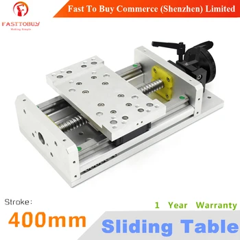 

Stroke 400mm C7 CNC Sliding Table Lead Screw 1605 Manual Operation Linear Guides Repositioning Resolution 0.02mm for CNC Machine