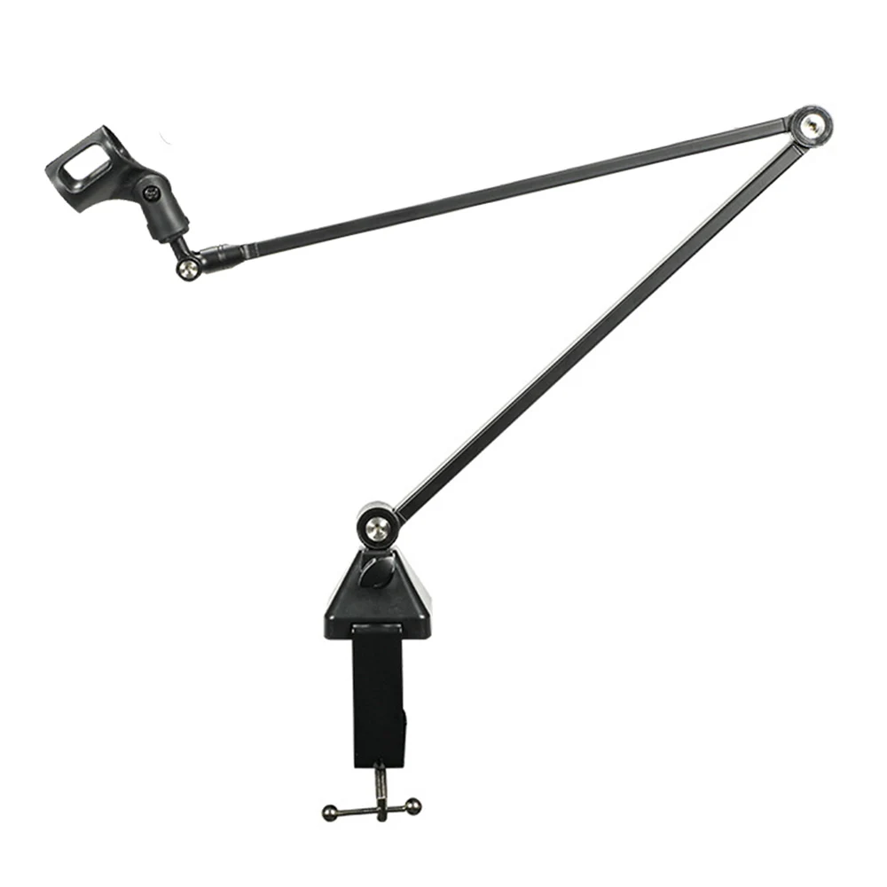 Microphone Scissor Arm Stand Desktop Mic Clip Holder Adjustable