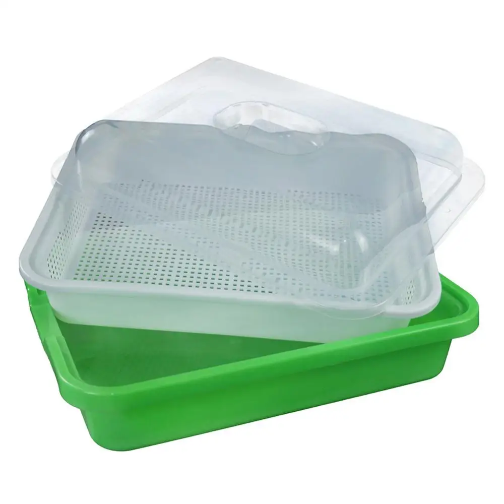 

Hydroponics Seed Germination Tray Seedling Sprout Plate Grow Nursery Pots Vegetable Seedling Pot Plastic Nursery Tray Double-l