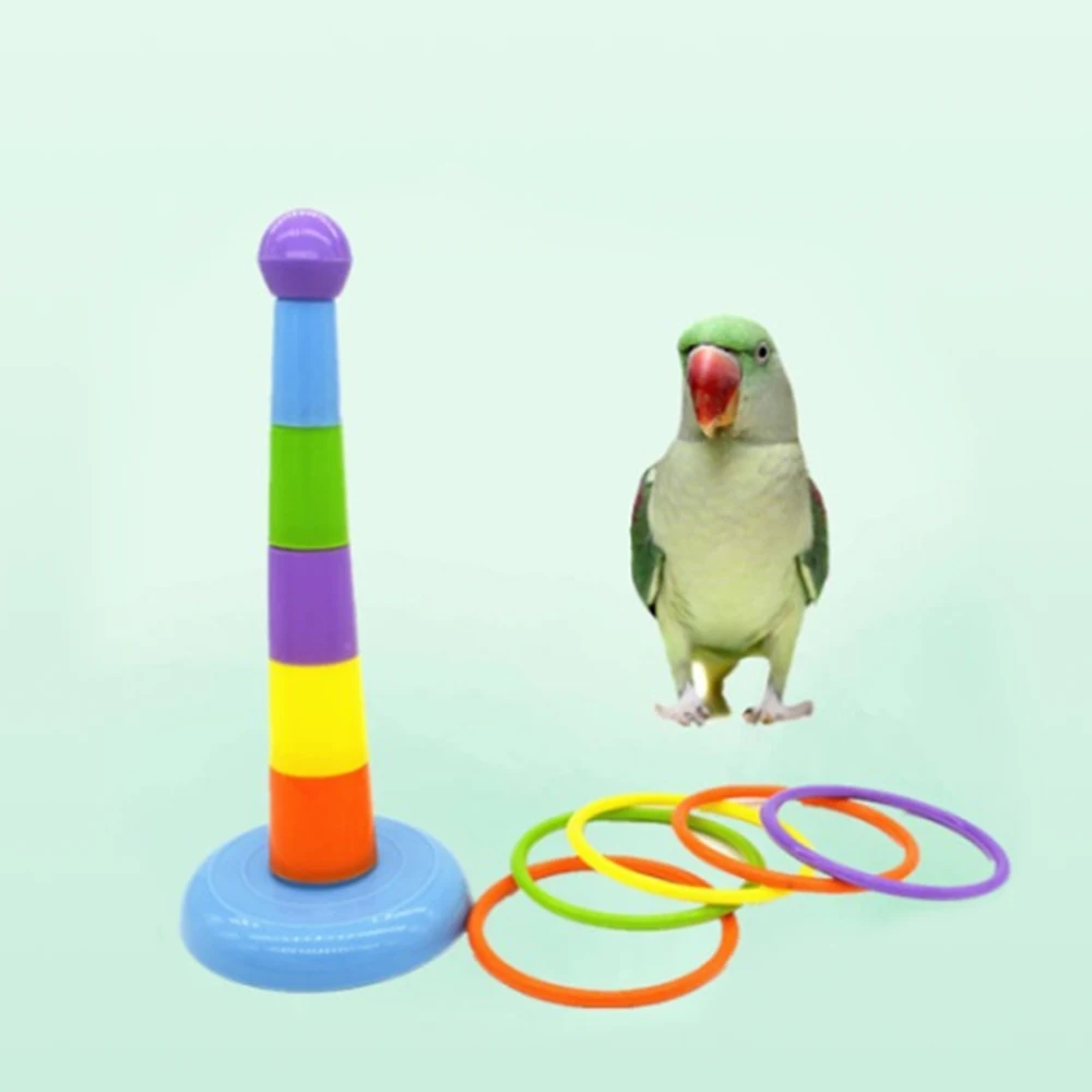 

Funny Mini Ferrule Toy for Parrot Intelligence Developmental Game Colorful Rings Bird Activity Training Toy Drop Shipping N29