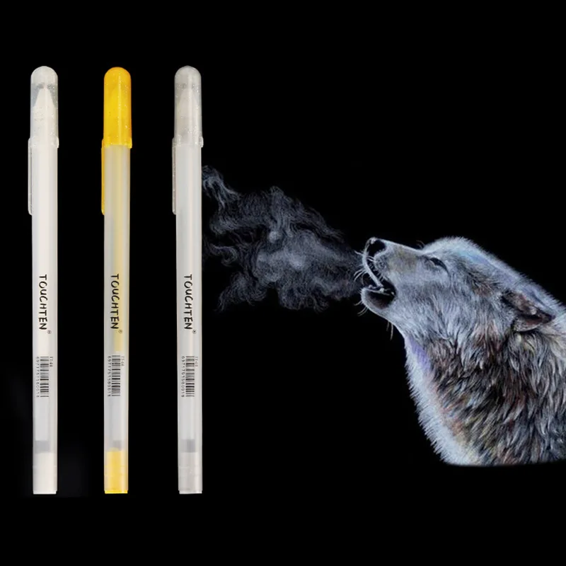 

3pcs Highlighter Pen Gold Silver White Color Waterproof Marker Liner Brush Drawing Painting Manga Design Art Supplies H6393