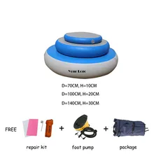 Надувной круглый гимнастический AirTrack для домашнего использования надувной батут мини-маты для прыжков с ножной помпой