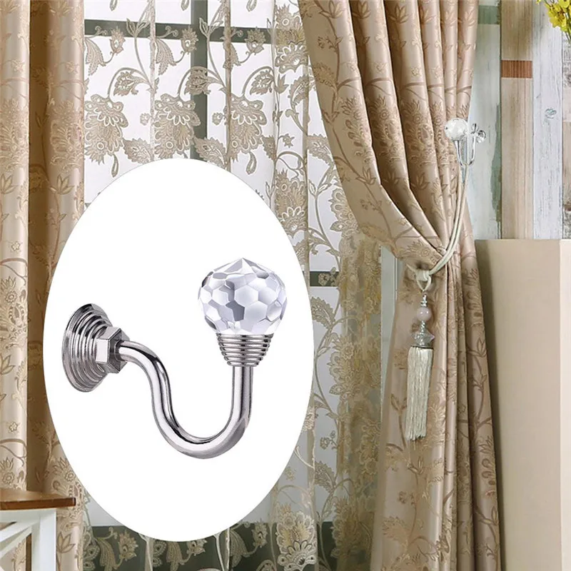 Ttlife 2pcs Curtain Wall Hook Curtain Accessories Crystal Hook British Classic Small Hook Wall Hook Home Decoration Curtain Hook Curtain Decorative Accessories Aliexpress