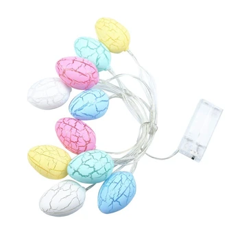 

10 LED Easter Eggs String Lights 5.9 Ft Battery Operated Fairy String Lights Holiday Home Garden Tree Upstairs Banister Party De