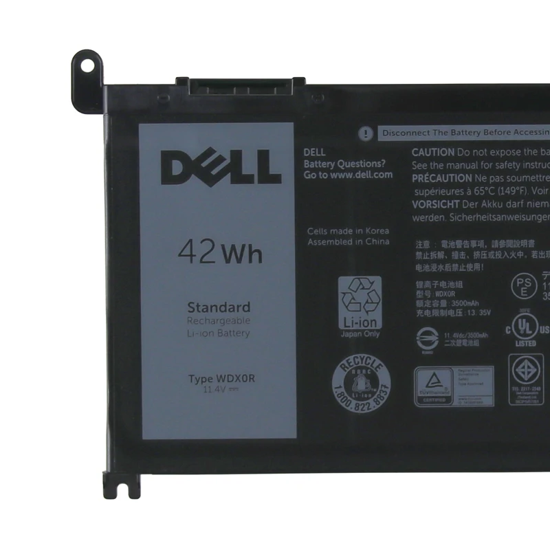 Dell ноутбук Батарея для dell inspiron 7460 7569 15 5578 5565 7472 7572 Latitude 14 3480 vostro 5468 5568 WDX0R 11,4 V