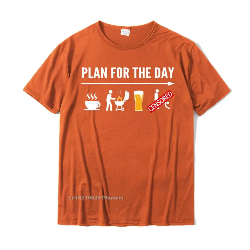 Printed Wholesale Men T Shirt Round Neck Short Sleeve Pure Cotton Tops & Tees Printed On Tee Shirt Free Shipping Funny BBQ Shirts For Men Coffee Grilling Beer Adult Humor T-Shirt__4232 orange