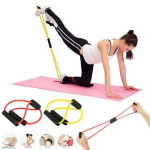 

6pcs Exercise Resistance Bands Yoga Tension Ropes Comfort Handles Gym Home Rubber Elastic Fitness Gum Expander Home Exercise