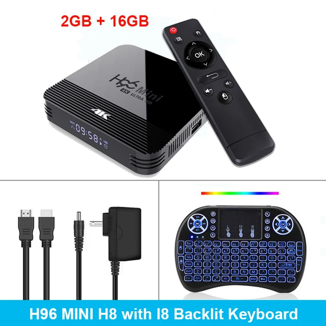2GB 16GB I8 H96 Mini H8 TV Box Android 9.0 RK3228A 28nm Quad core A7 2.4G/5G Wifi BT4.0 4K HD Set Top Box Google Player Youtube Media Player - Цвет: 2GB 16GB I8