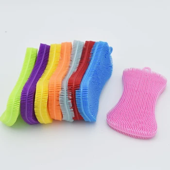 

Cleaning Brush Multifunctional Silicone Dishwashing Brush Round Dishwashing Washing Pot Decontamination Brush Scouring Pad