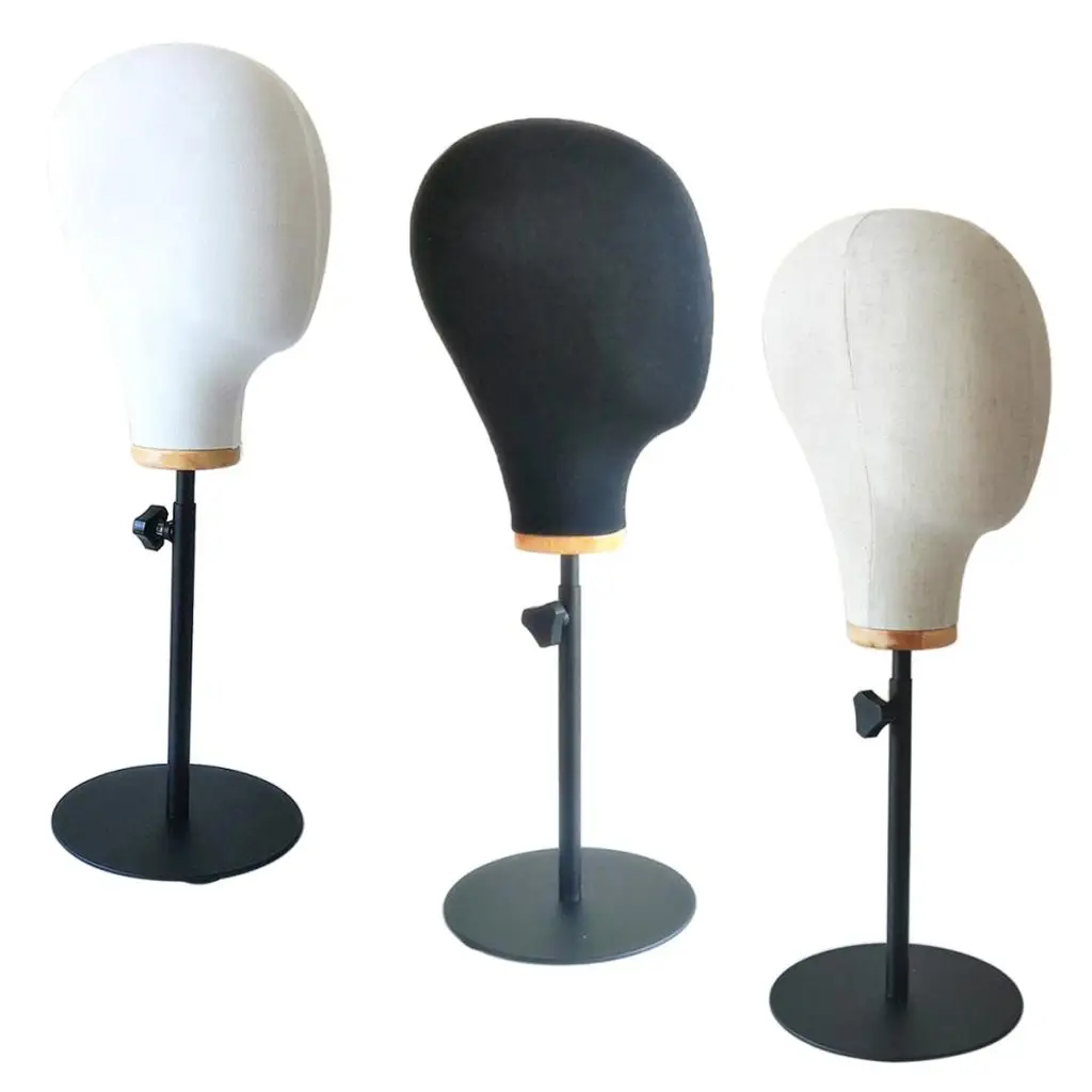 21'' Heavy Duty Wig Mannequin Head Hat Holder Toupee Hairpiece Hat Cap Holder Display Manikin with Adjustable Stand