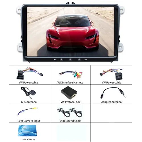 Автомагнитола Camecho 2 Din стерео Android 8,1 Автомобильный мультимедийный плеер для VW/Volkswagen/Skoda/Golf/Polo/Passat/b7/b6/SEAT/Tiguan - Цвет: Without Camera