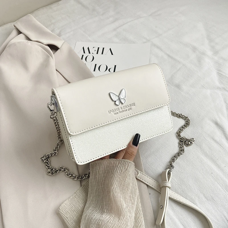 

Chain Sequins Design Shoulder Bag Autumn And Winter New Bags For Women 2020 Fashion PU Leather Messenger Bag Bolsos Para Mujer