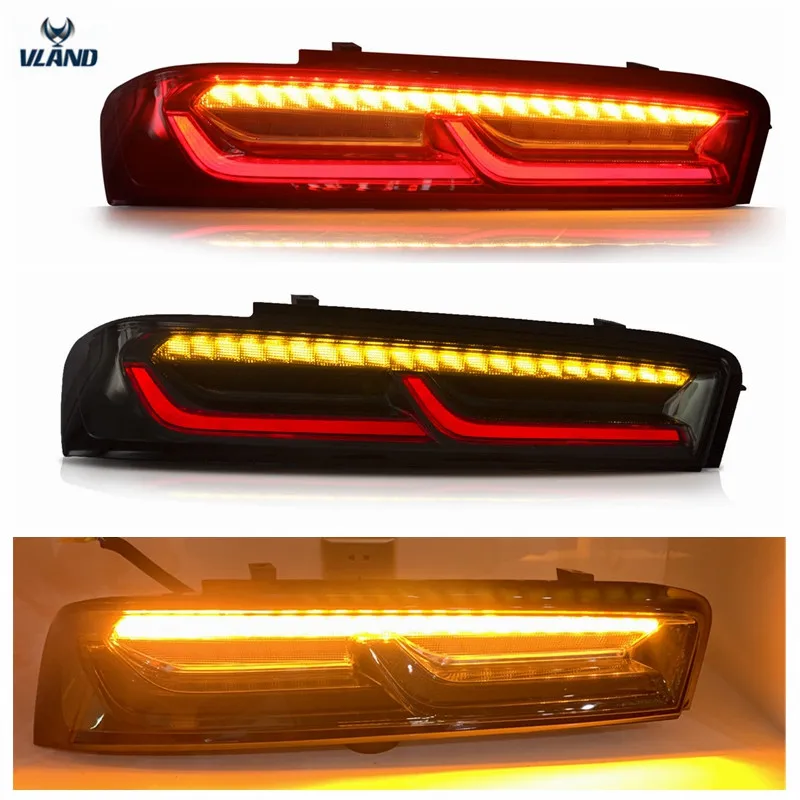 Vland завод для авто аксессуары лампа Для Camaro задний фонарь- полный светодиодный задний фонарь с DRL+ тормоз+ движущийся сигнал поворота
