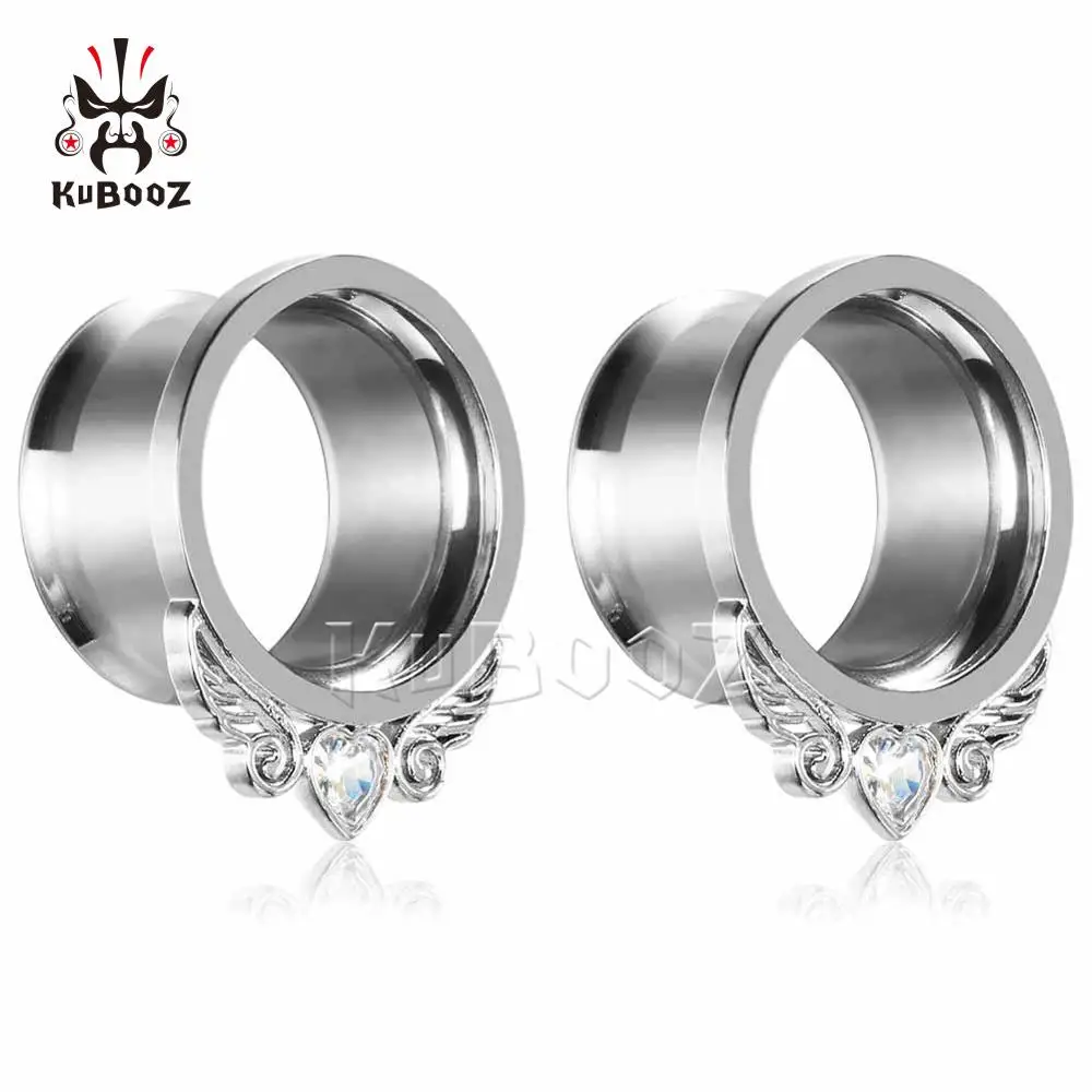 Silver Пара сережек для пирсинга из нержавеющей стали серебристого и золотого цвета, Эспандеры и туннели, модные стильные серьги-гвоздики для мужчин - Окраска металла: Silver