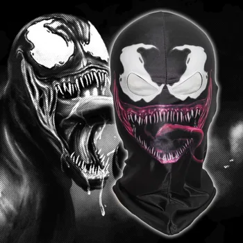 

3D Venom Halloween Masks Marvel Comic Ski Balaclava Costume Overhead Mask Beast Airsoft Outdoor Biker anonymous Face Shield Hood