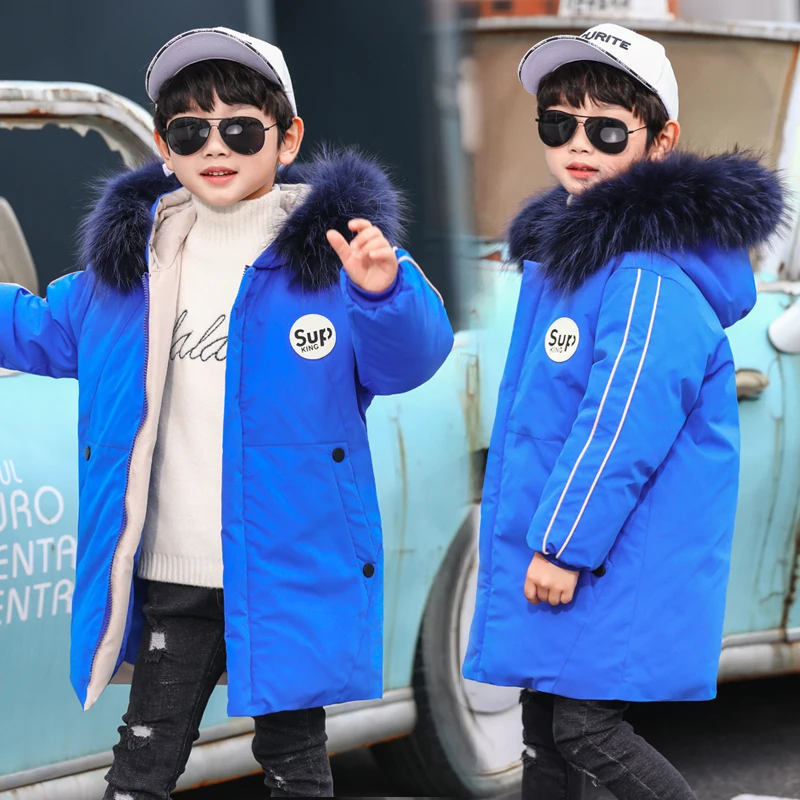 

2019 Winter Jacket for Boy Duck Down Coat Fashion Sport Warm Children Down Parkas Teenager Thick Outerwear Kids Coats with Fur