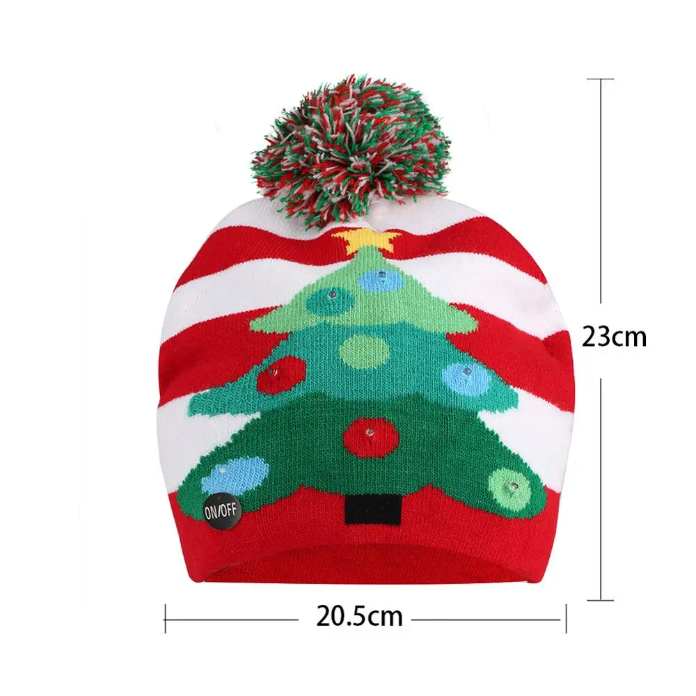 red and white striped winter hat