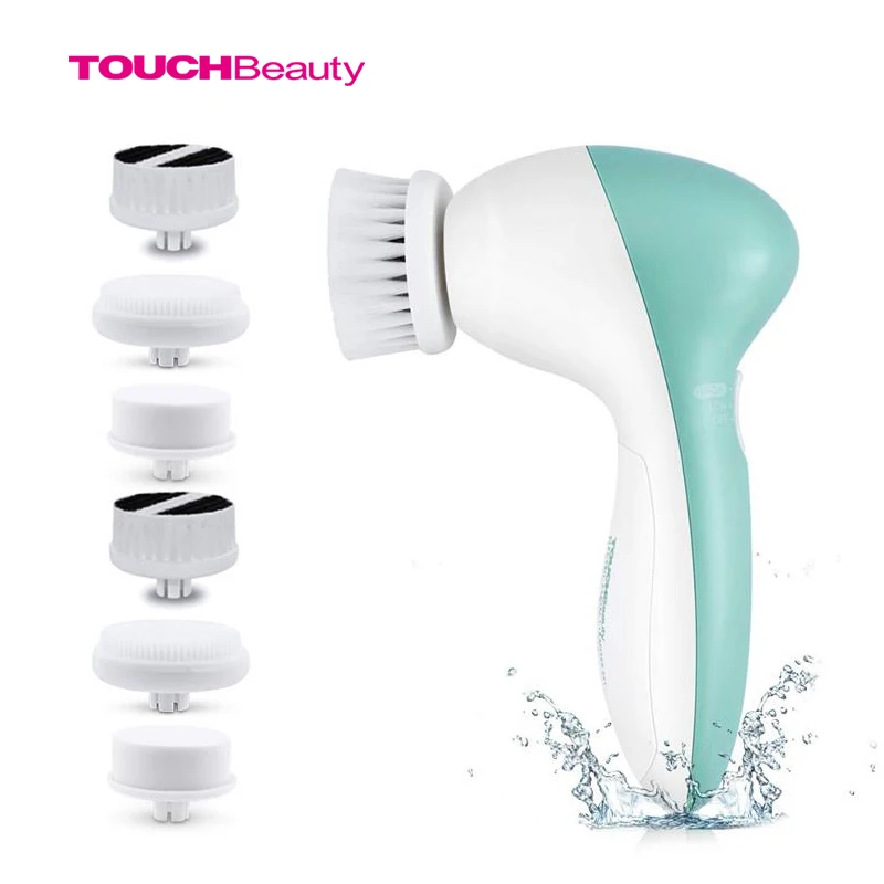 

TOUCHBeauty Portable 6-in-1 Facial Brush Cleansing System Massager Face Cleanser Brush with 6 Brush Heads TB-0525AT