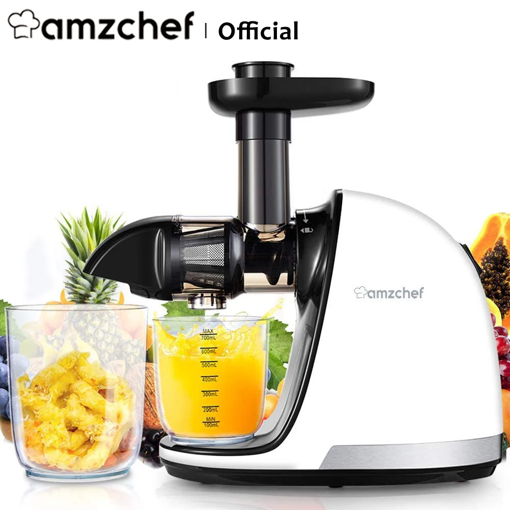 Amzchef ZM1501 Masticating Juicer BPA free Quiet Motor Reversing