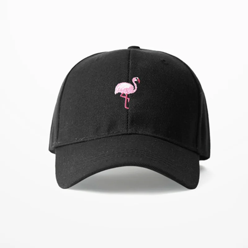 Harajuku бейсбольная Кепка с вышивкой фламинго, модная шапка для мужчин и женщин, хлопковые шляпы для отдыха на открытом воздухе, спортивные шапки для гольфа