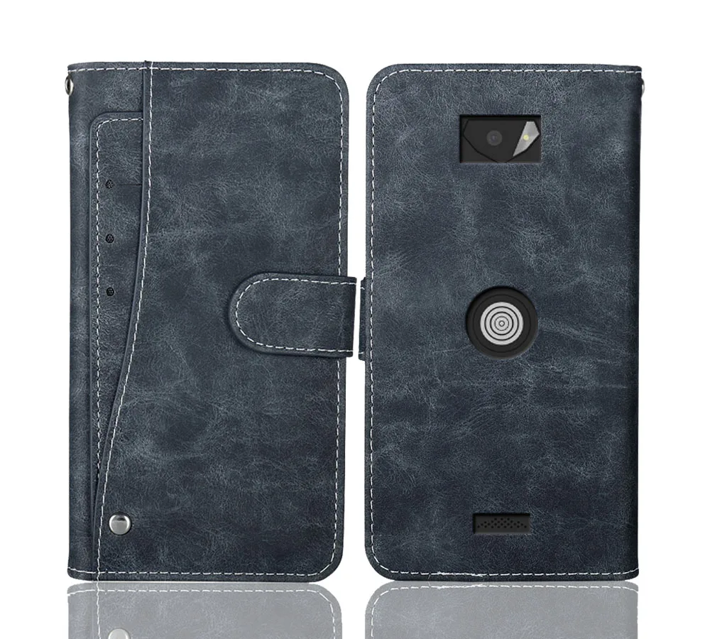 

Luxury Wallet Crosscall Core x3 Case 5" Vintage Flip Leather Phone Case Protective Cover With Front Card Slots