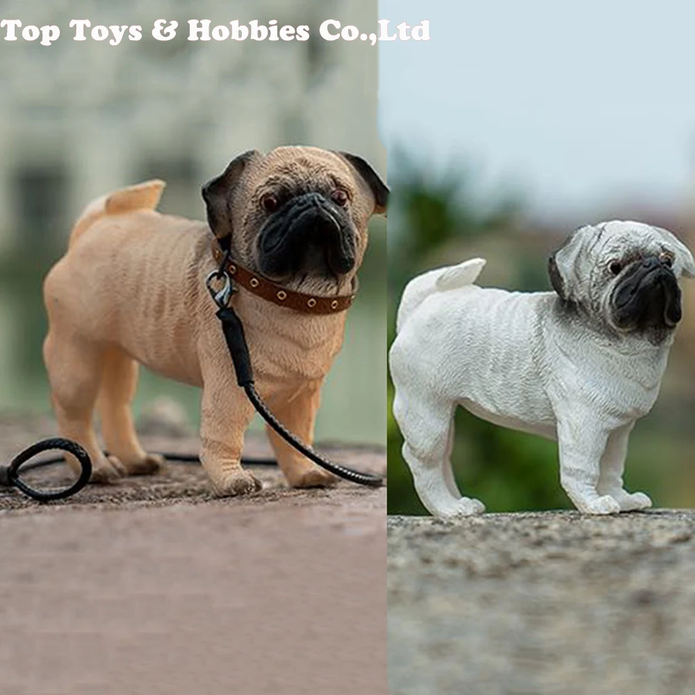 

In stock 1/6 Pet Toys Pekingese dog Pug dog FOCUS TOYS F03 With Collar Anime Statue for 12 inches Action Figure fans Collections