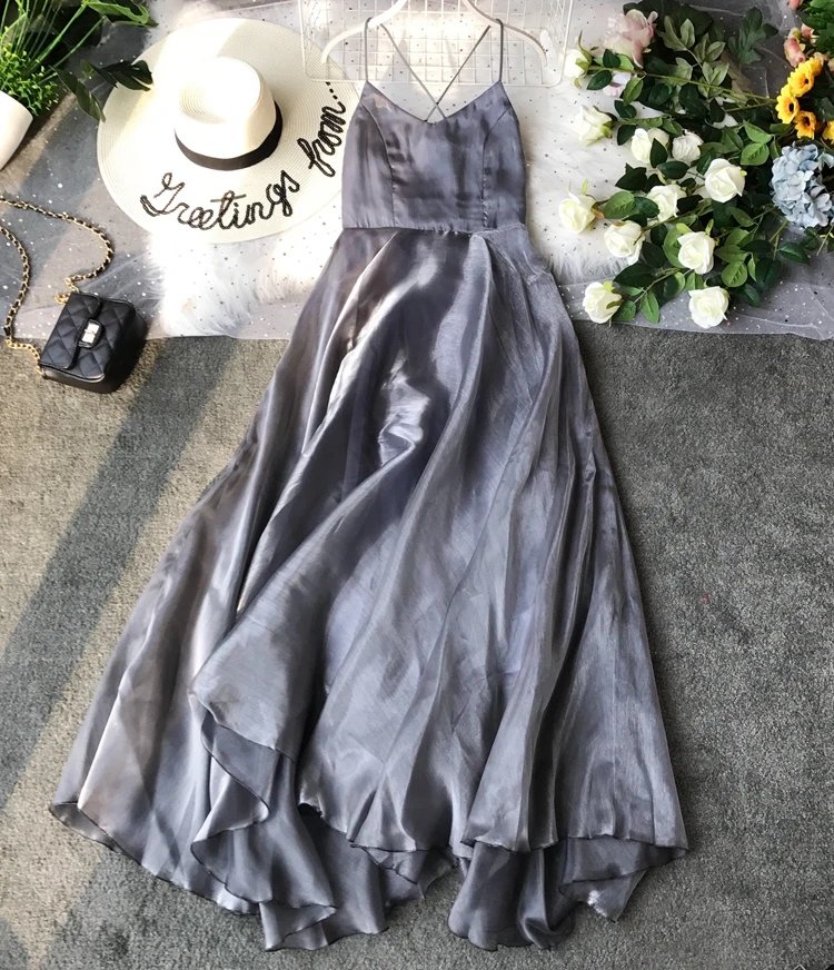 

2019 new fashion women's clothing adult Beach Sexy Seaside Holiday Halter Backless Dress