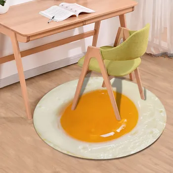 

Family Food Chair Cushion Door Mat Wrap Blanket Non Slip Bedroom Carpet Mats Crystal velvet biscuits round rug office chair mat