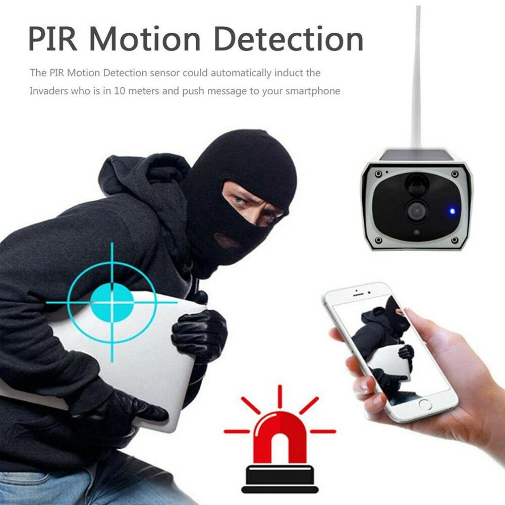 

Solar Powered Security Camera IP Wifi Wireless Chargeable HD 1080P Outdoor ING-SHIPPING