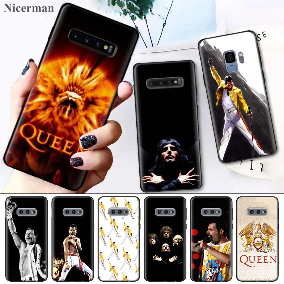 

Freddie Mercury Queen Band Back Case Cover Coque for Samsung Galaxy S8 S9 S10 S10e 5G Note8 9 10 5G Plus S7 S7 Edge S8+ S9+ S10+