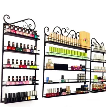 

3Pcs/Set 5 Layer Iron Nail Polish Shelf Black Nail Shop Exhibition Shelf Nail Polish Display Wall Rack Makeup Organizer