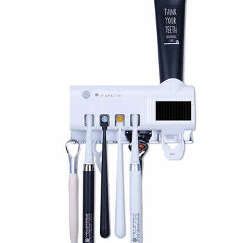 

UV Toothbrush 1.2W UV Solar Toothbrush Toothpaste Dispenser Sterilizer Wall Mounted Holder Wall mounted UV toothbrush sterilizer