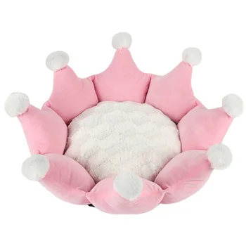 

1PC Pet Bed Crown Shape Detachable Anti-slip Thickened Pet Cushion Cat Bed Cat Nest for Kitten Dog Cat