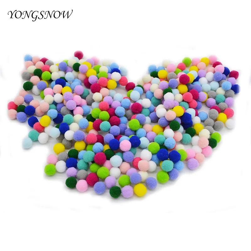 15mm 100pcs pompom Fluffy Plush cloth Craft DIY Soft For Wedding Party Home Decor Phone Garment Sewing on Cloth Accessories 8Z