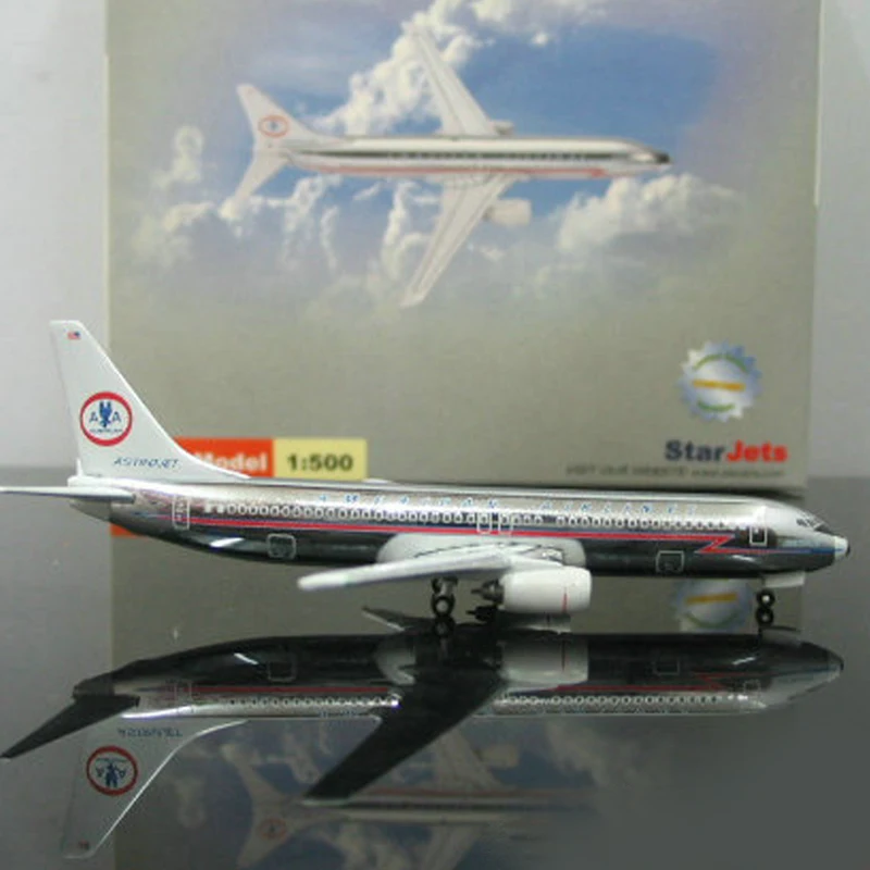 1:500, оригинальная посылка, американские авиалинии, США, Боинг 737, N951AA, пассажирский самолет, статический дисплей, модель из сплава, студенческий подарок