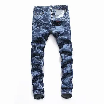 

NEW Men Jeans Ripped for Men Skinny DSQ D2 Jeans Pants Men Jeans Zipper Outwear Man Pants 1 order