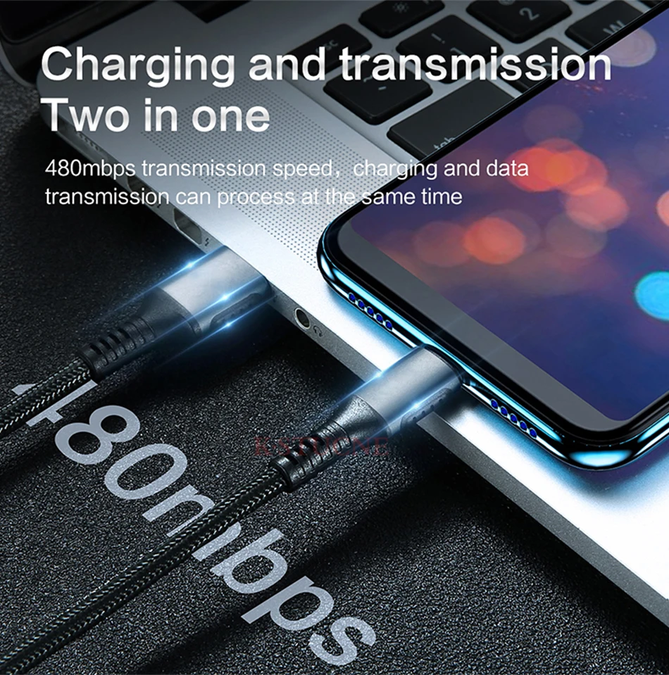 Кабель KSTUCNE usb type-C-USB C для samsung S9 Oneplus 7 Pro Quick Charge 3,0 USBC PD быстрое зарядное устройство USB-C кабель type-C