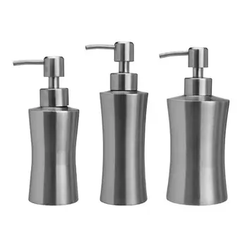 

1PC Stainless Steel Liquid Soap Dispenser Bottle Bathroom Shower Pumper Lotion Bottle 220ml/250ml/400ml
