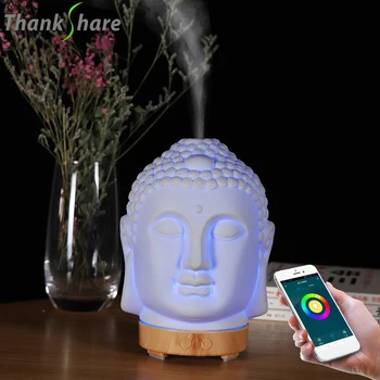 Wifi Control Air Humidifier Aroma Essential Oil Diffuser 7 Colors LED Night Light Cool Buddha Mist Maker Aromatherapy For Home 1