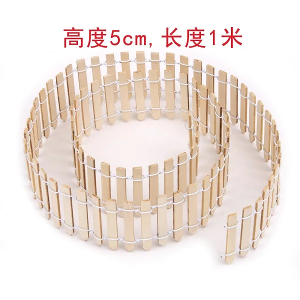 Beige 5cm 100*5 см/3 см DIY Миниатюрный Мини-забор Сказочный садовый барьер деревянное Ремесло Декор комнаты Статуэтка для украшения дома аксессуары - Цвет: Beige 5cm