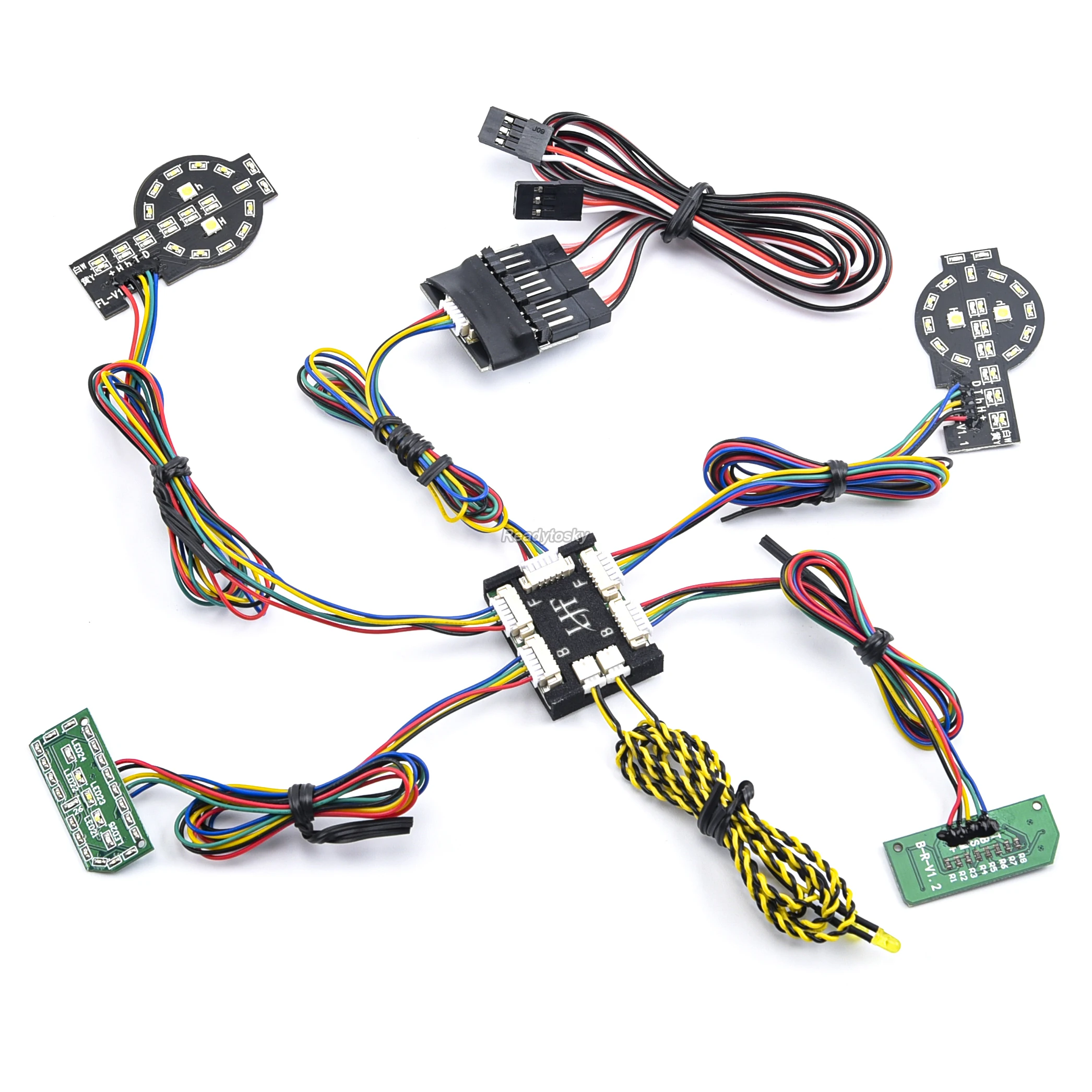 

New LED Light System Front & Rear Lamp Group for 1/10 1:10 RC Car TRX TRX4 Ford Bronco Front and Back Headlights L339