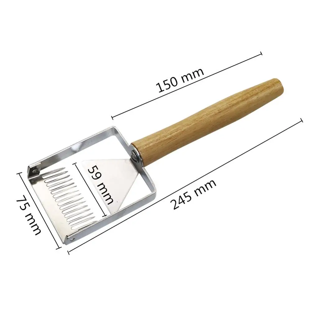 Stainless Steel Wooden Handle Needle Type Honey Scraper Cutting Honey Comb Knife Scraping Shovels Beekeeping Beekeeper Supplies beekeeping tools beekeeping accessories beekeeping knife