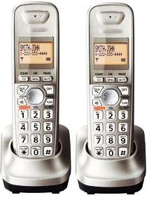 2 affiliated fones Стационарный беспроводной телефон с ответной машиной Handfree, голосовая почта с подсветкой, ЖК-цифровой беспроводной телефон для офиса, дома, бизнеса - Цвет: 2 affiliated fones