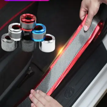 

Car Door Sill Strip Bumper Anti-collision Strip Anti-stepping Protector Sticker Universal Car Body Film Sticker Decorative Strip