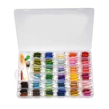 

Cross Stitch Thread 100 Mixed Color Approx 8M Cotton Sewing Skeins Embroidery Thread Floss Kit Diy Handmade Sewing Tools