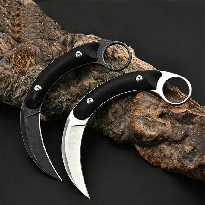 Gryan магазин Коготь Karambit CS GO ножи 440C Лезвие G10 Ручка Тактический Кемпинг выживания фиксированное лезвие нож утилита EDC инструменты