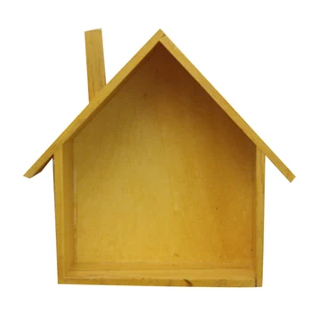 

Nordic Style Wooden Retro Village Small House Hanging Shelf Home Wall Decor Multifunctional Shelf PI669